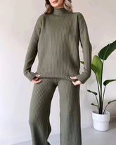 Poppy | Women's Two-Piece Knit Set with Cutout Detail, Lounge Set