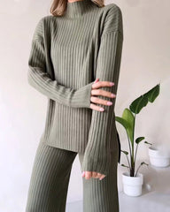 Poppy | Women's Two-Piece Knit Set with Cutout Detail, Lounge Set
