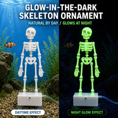 Dancing Skeleton Aquarium Ornament – Air-Powered Glow Fish Tank Decor