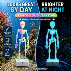 Dancing Skeleton Aquarium Ornament – Air-Powered Glow Fish Tank Decor