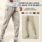 Menâs Sporty Loose Fit Pants With Drawstring