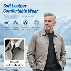 ⏰2025 High-End Bespoke💥💥Men's Classic Faux Leather Jacket