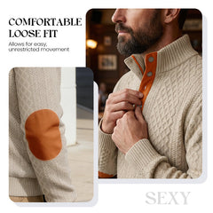 📢📢50% OFF !! ⏰Men's Textured Jacquard Collared Sweatshirt - BUY 2 FREE SHIPPING