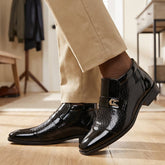 đŠ Formal Shine & Elegance | Menâs PU Leather Derby Shoes
