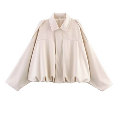 Women's Suede-Like Cropped Bomber Jacket