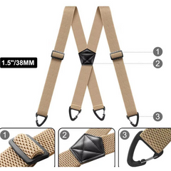 Men's X-Back Suspenders with Heavy