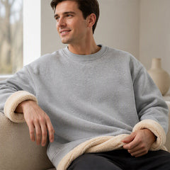 Men's Fleece Lined Crewneck Sweatshirt|Free shipping!
