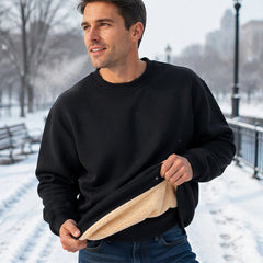 Men's Fleece Lined Crewneck Sweatshirt|Free shipping!