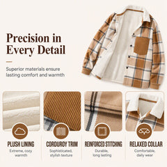 Men's Casual Plaid Shirt Jacket