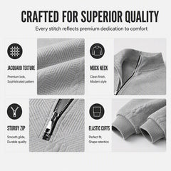 Men's Casual Jacquard Half-Zip Sweatshirt