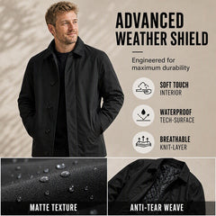 ⚡Free Shipping⚡Men's Water-Resistant Padded Trench Coat
