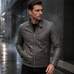 Warm Slim-Fit Biker Jacket