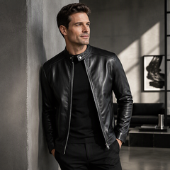Warm Slim-Fit Biker Jacket