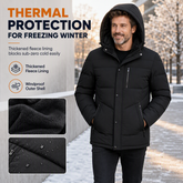 💕Free Shipping✈️Men's Winter Fleece Lined Coat with Detachable Hood