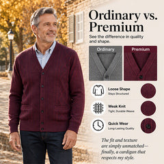 Men's Classic Thermal Cardigan Sweater
