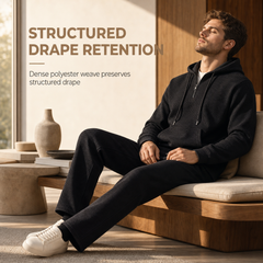 Men's Casual 2 Piece Waffle Knit Tracksuit Set Half Zip Hoodie and Straight Leg Pants