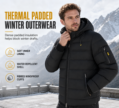 Men's Casual Winter Short Cotton-Padded Warm Insulated Coat