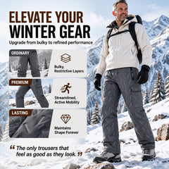 Men's Winter Plush-Lined Cargo Pants