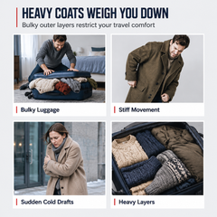 Men's Lightweight Hooded Cotton Padded Solid Color Autumn Winter Short Coat🔥