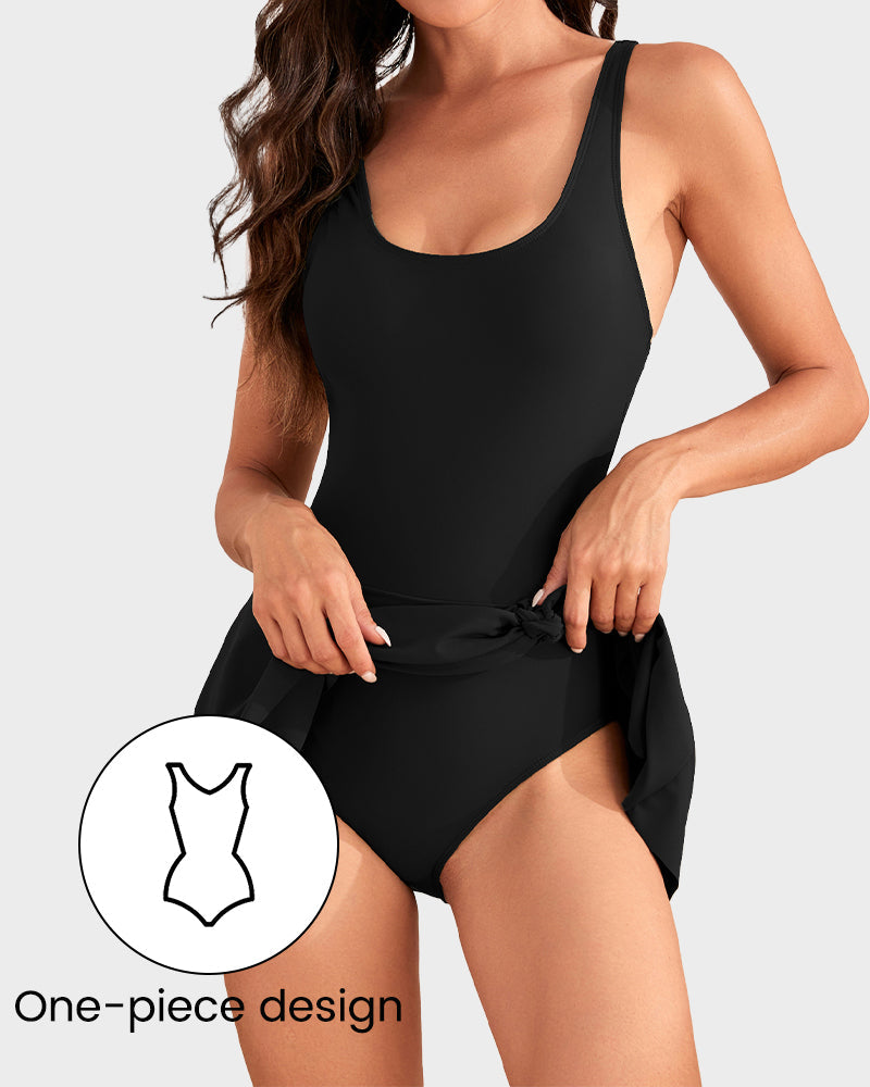 One Piece Tummy Control Tie Knot Swimsuits - view 20