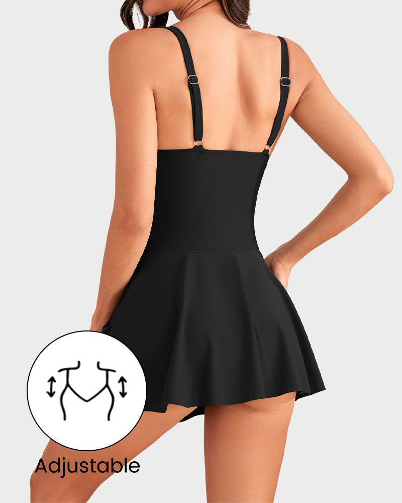 One Piece Tummy Control Tie Knot Swimsuits - view 21