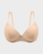 Deep V Lace Trim Full Coverage Push Up Bra - view 20