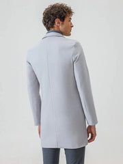 👔 Men's Classic Single Row Buckle Solid Color Jacket - Timeless Daily Essential