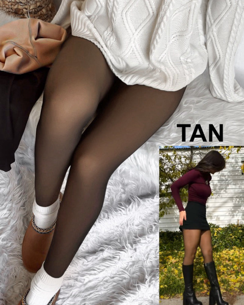 Translucent Fleece Lined Tights - view 5