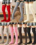 Warm Cable Knit Over-Knee Socks - view 15