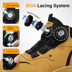 🔥Limited stock available 50% OFF🔥Men's Outdoor Swivel Buckle Work Shoes 🔄👞 – Waterproof 💦, Anti-slip 🚶‍♂️, Comfortable , Breathable 🌬️