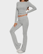 Long Sleeve Cotton Jersey Lounge Set - view 2