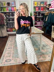 Tulip Relaxed Fit Pants - Ivory Dot