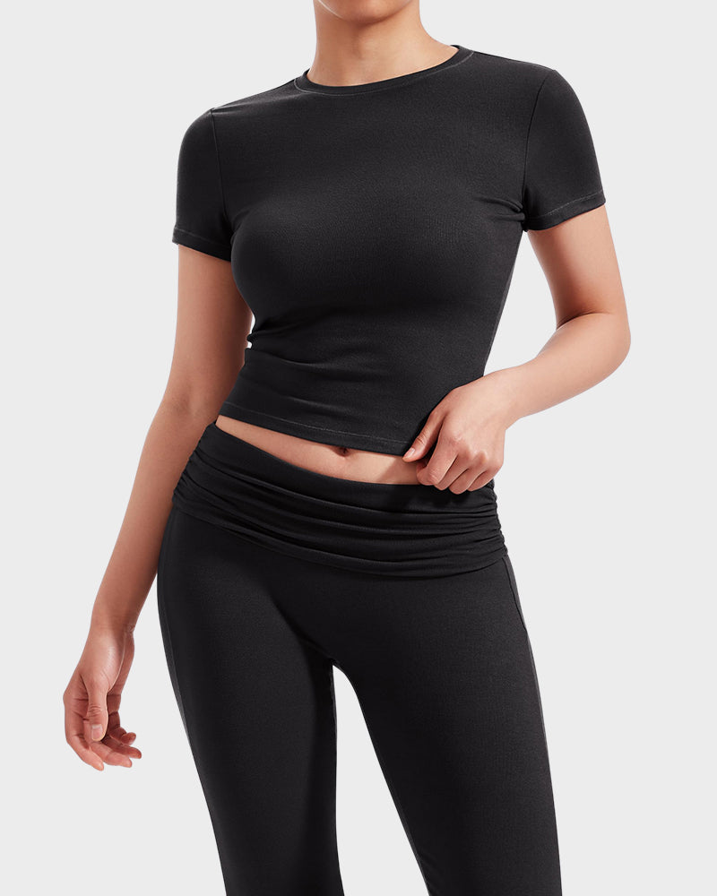 Women's 2-Piece Lounge Set: Tops & Flare Pants - view 11
