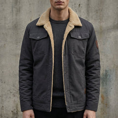 Cotton Spoleto Sherpa Lined Bomber Jacket