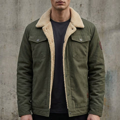 Cotton Spoleto Sherpa Lined Bomber Jacket