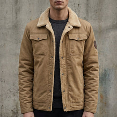 Cotton Spoleto Sherpa Lined Bomber Jacket