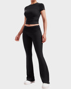 Women's 2-Piece Lounge Set: Tops & Flare Pants - view 8