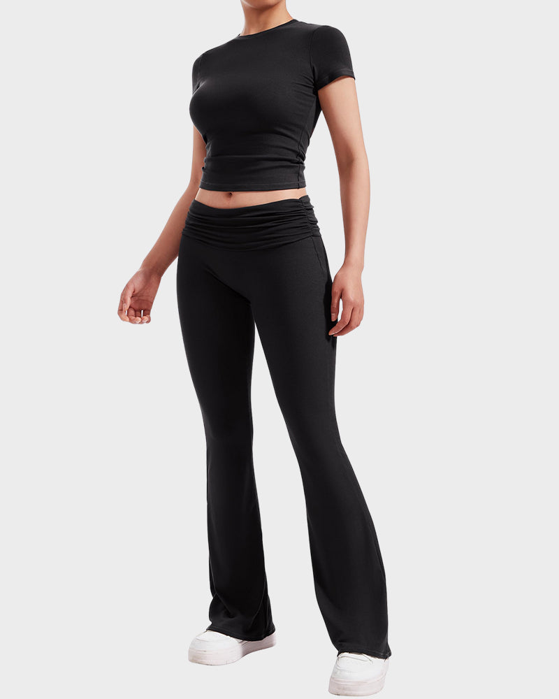 Women's 2-Piece Lounge Set: Tops & Flare Pants - view 8
