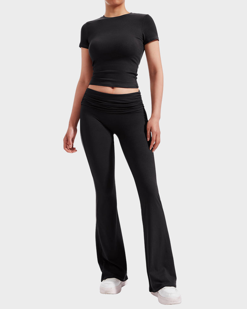 Women's 2-Piece Lounge Set: Tops & Flare Pants - view 7