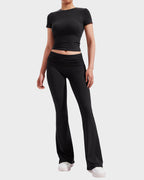 Women's 2-Piece Lounge Set: Tops & Flare Pants - view 7