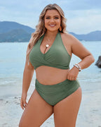 Tummy Control Bathing Suits Modest High Waisted Bikini Sets - view 16