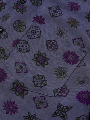 Men’s Vintage Purple Geometric Casual Breathable Short Sleeve Shirt
