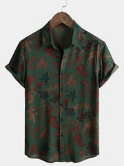 Men's Vintage Style Summer Casual Print Short Sleeve Shirt