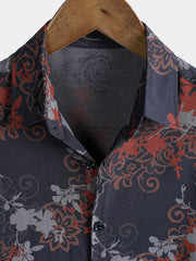 Men's Short Sleeve Rayon Retro Breathable Lightweight Island Travel Shirt