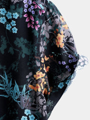 Men's Botanical Print Resort Short Sleeve Shirt