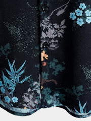 Men's Botanical Print Resort Short Sleeve Shirt