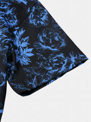 Men’s Summer Holiday Skull Graphic Short Sleeve Shirt