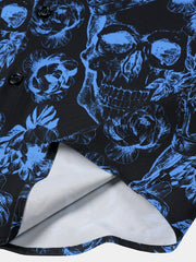 Men’s Summer Holiday Skull Graphic Short Sleeve Shirt