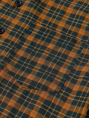 Men's Vintage Plaid Casual Pocket Short Sleeve Shirt