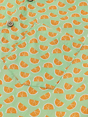 Men’s Cool Summer Beach Fruit Print Short Sleeve Shirt